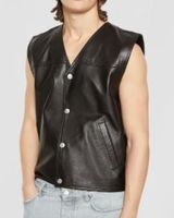 Won Hundred Designer Lederweste Biker Leder schwarz M L 50 NEU Saarbrücken-Mitte - St Johann Vorschau