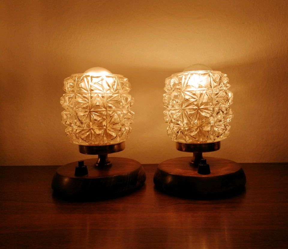 Paar Nachttischlampe Tischleuchte 60er in München