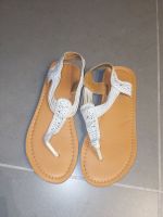 Deichmann Venice Sandale 34 weiß Zehensandale Glitzer Bayern - Hohenpeißenberg Vorschau