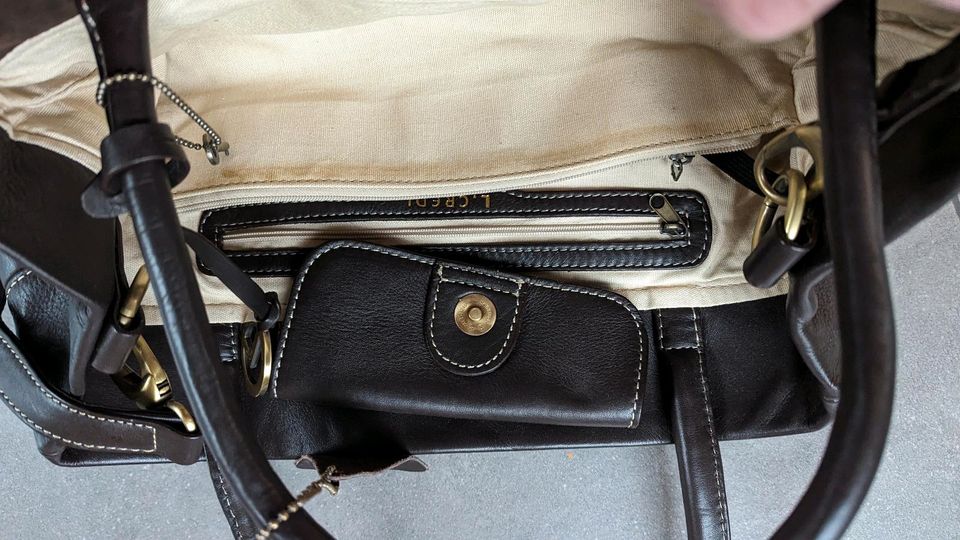 Hochwertige Lederhandtasche von L.Credi in Jüchen