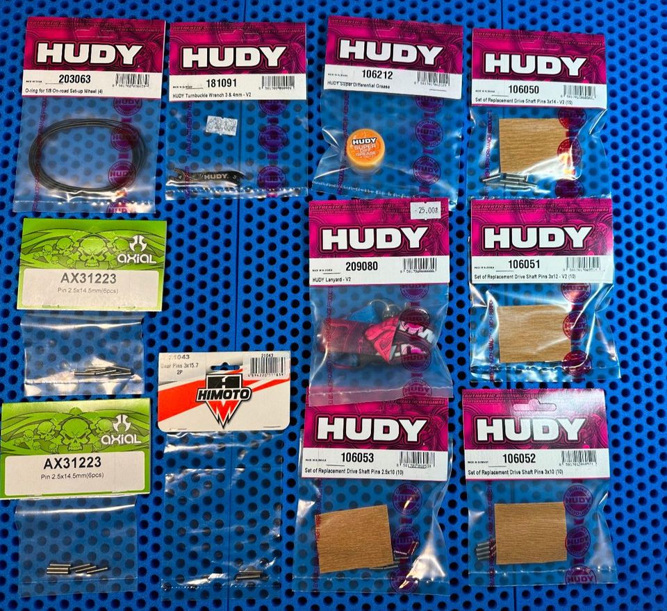 HUDY Zuberhör, pins, gummi, diff grease, key chain XRAY in Crailsheim