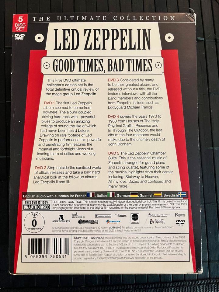 Led Zeppelin Good times, Bad times 5DVDs in Berlin