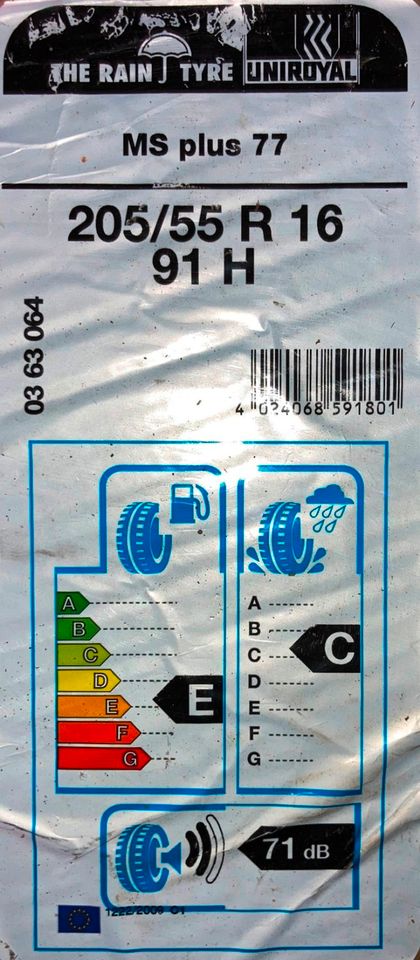 1 Satz Winterreifen auf Enzo Alufelgen 205/55R16 - wenig gefahren in Untermünkheim