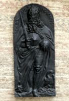 Ofenplatte Gusseisen Karl der Große Carolus Magnus 20x45 cm  5 kg Nordrhein-Westfalen - Dinslaken Vorschau
