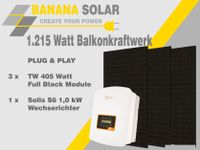 Balkonkraftwerk mit 1.215 Watt Peak Leistung und regulierbarem Wechselrichter bis 1.100 Watt vom konzessioniertem Photovoltaikunternehmen Nordrhein-Westfalen - Grevenbroich Vorschau