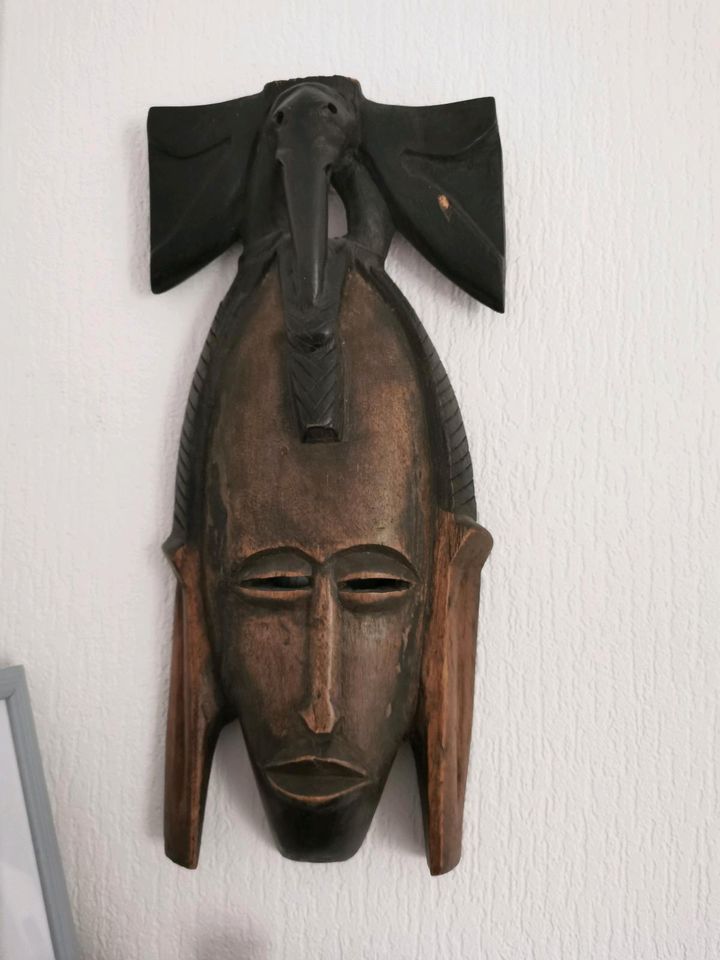 Holzfigur, Wandfigur, Afrika, Maske in Landau in der Pfalz