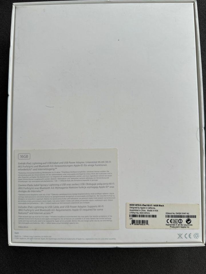 Apple iPad 4 16 GB inkl. Ladekabel und Cover in Stuttgart