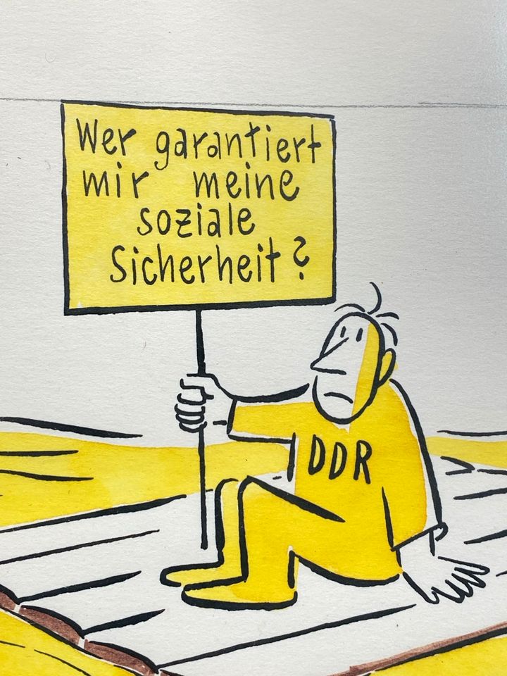 * HANS JOACHIM STENZEL ZEL WIRTSCHAFTS CHAOS KARIKATUR SIGNIERT in Berlin