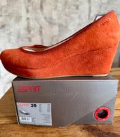 ❤️ Esprit Wedges, Keilabsatz Pumps Wildleder orange 39 ❤️ Sachsen - Zwickau Vorschau