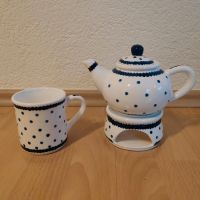 Teestöfchen / Teekanne mit Tasse aus Keramik Bayern - Vöhringen Vorschau