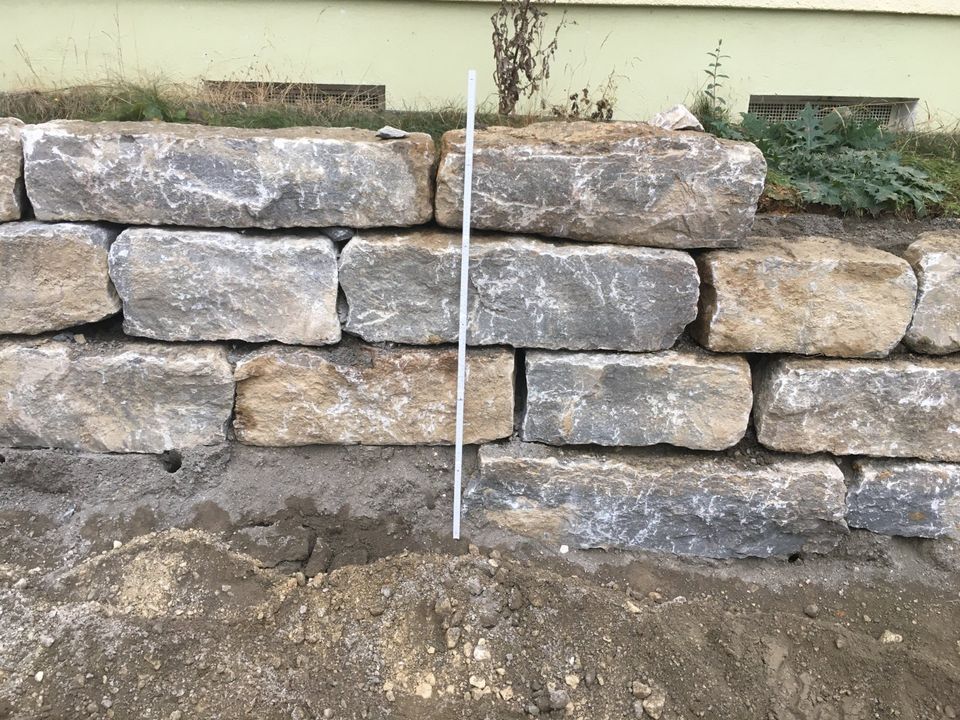 MUSCHELKALK Blöcke Blocksteine Quader Mauersteine Trockenmauer in