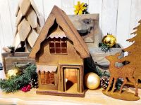 Windlicht "Haus" Lebkuchenhaus Metall in Rostoptik Weihnachtshaus Baden-Württemberg - Waiblingen Vorschau