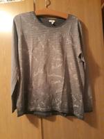 Gina Laura Langarmshirt grau glitzerstreifen print Gr.xl Niedersachsen - Hinte Vorschau