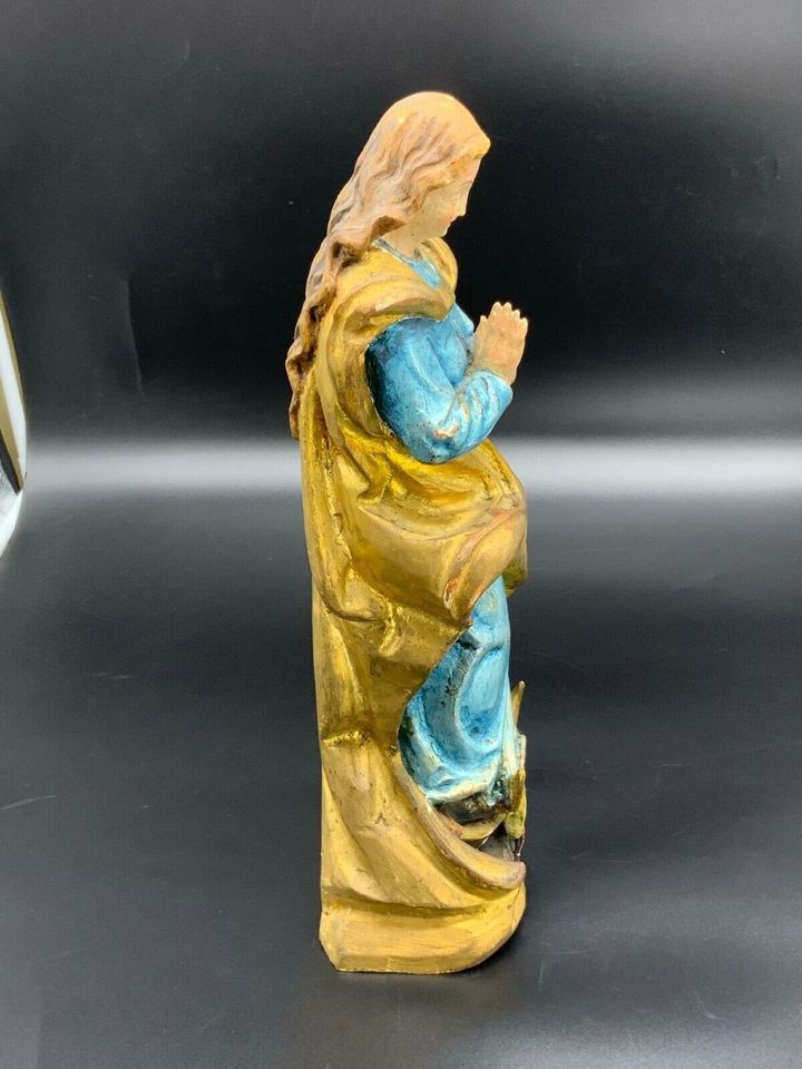 MONDSICHEL MADONNA HEILIGENFIGUR SKULPTUR AUS HOLZ HANDGESCHNITZT 45cm - Versand kostenlos - Wir sind für Sie da lokal in 86830 Schwabmünchen oder online ARTHOME24 in Schwabmünchen