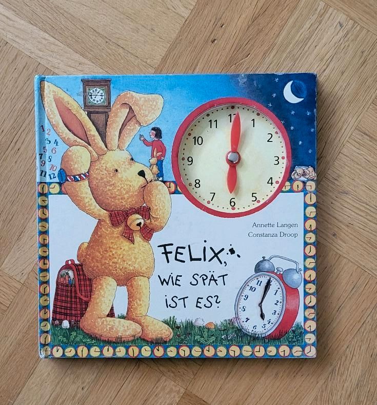 Uhrenbuch Uhr lesen lernen Hase Felix in Herbrechtingen