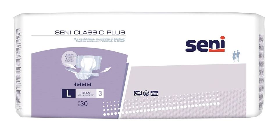 SENI CLASSIC PLUS Gr. L large 7 x 30 = 210 Stück Originalverpackt in Recke
