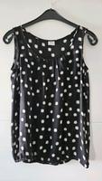 Esprit Top Bluse Chiffon gepunktet schwarz-weiß Gr. M Bayern - Gablingen Vorschau