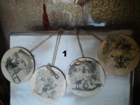 4 er Set Shabby Vintage Holz Anhänger Weihnachten Ø 10 cm Nordrhein-Westfalen - Rheinbach Vorschau