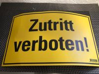Warnschild Hinweisschild Schild "ZUTRITT VERBOTEN" gelb groß Baden-Württemberg - Bruchsal Vorschau