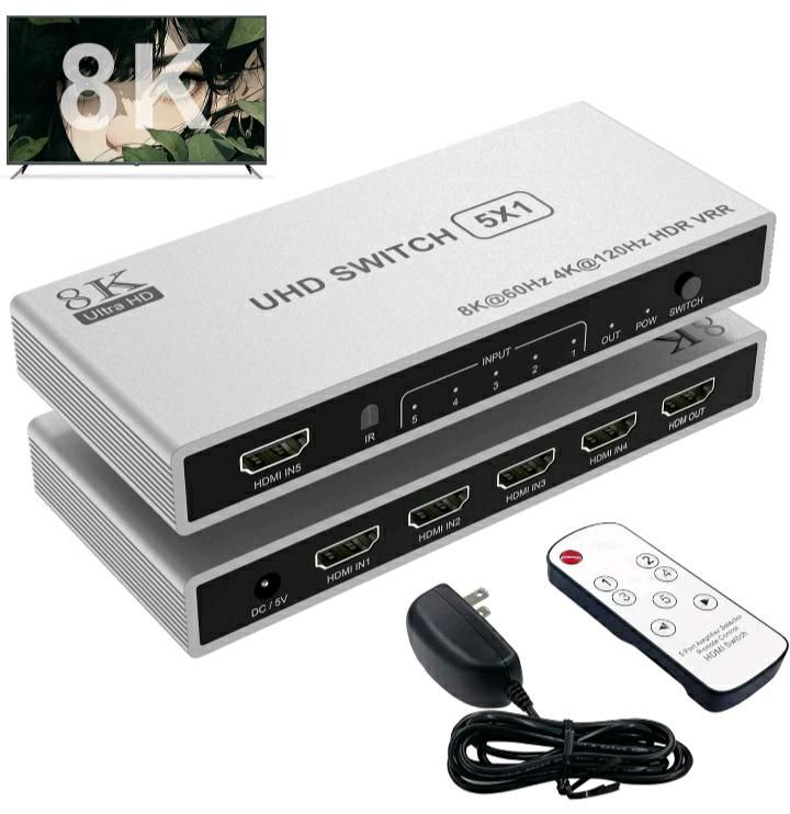 8K HDMI 2.1 Switch 5 IN 1 OUT PS5 XBox Apple Laptop Fire TV PC in Norderstedt