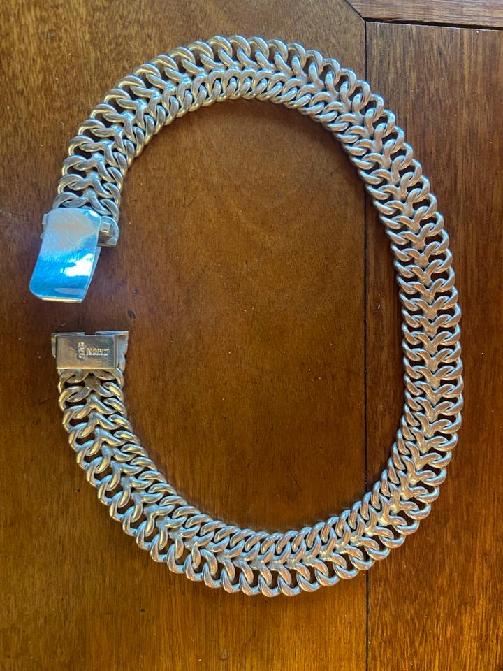 Halskette /Statementkette 925 Silber mit 164 Gramm zum tragen in Jever