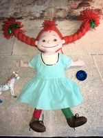 Pippi Langstrumpf Puppe groß 45 cm im Dirndl Thüringen - Themar Vorschau