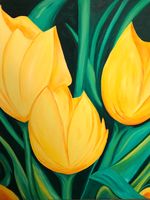 Acryl Bild Tulpen auf Leinwand 100 x 100 cm Aachen - Horbach Vorschau