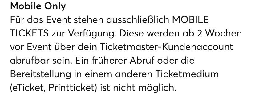 1-4 Stehplatz Tickets Billie Eilish Berlin 9.5.2025 in Friedland