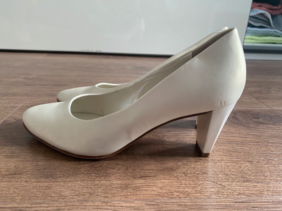 Högl Pumps weiss creme Hochzeitsschuhe High Heels Hochzeit Schuhe in Barmstedt