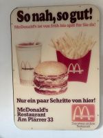 McDonald’s Werbeschild 120x85cm, Plexiglas auf Holzplatte Nürnberg (Mittelfr) - Nordstadt Vorschau