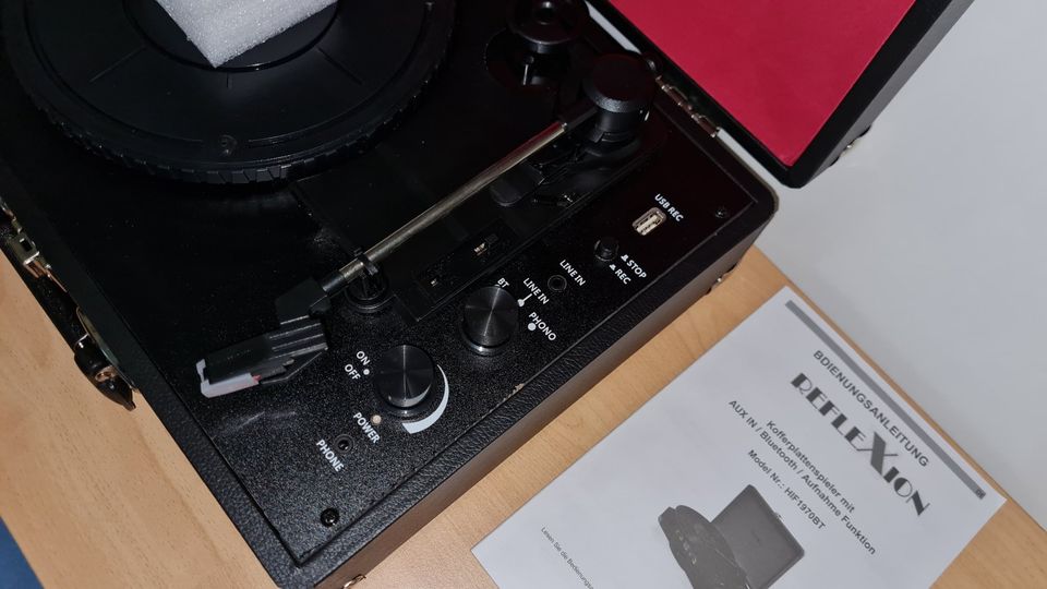 NEU Plattenspieler Vintage Retro Lederkoffer Bluetooth Encoding in Köln