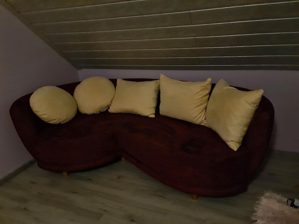 sofa rundlich in bordeaux in Salzgitter