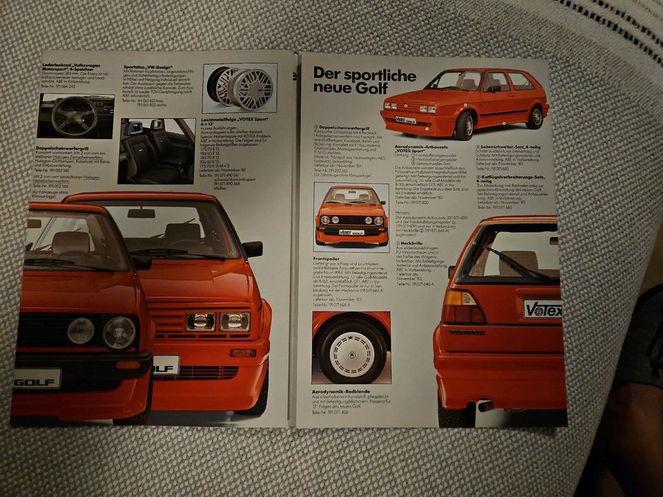 Brochure prospekt  Volkswagen Golf  Votex  DE in Aachen