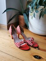 Pumps Peeptoes rot weiß kariert Yessica Gr. 38 Brandenburg - Potsdam Vorschau