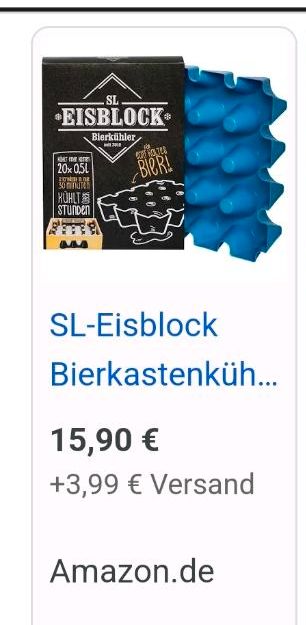 Eisblock Bierkühler Geschenk Vatertag NEU OVP in Heubach