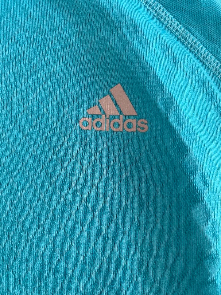 Adidas Lauf-Hoodie Sweatshirt Training  blau-kiwi 38/S-M in Frankfurt am Main