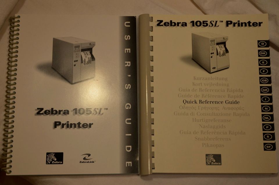 Zebra SL105  Handbücher Original in Nürnberg (Mittelfr)