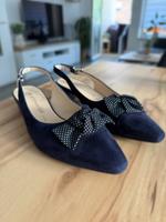 Hochwertige blaue flache Pumps Peter Kaiser Slingpumps Schleife Nordrhein-Westfalen - Brakel Vorschau