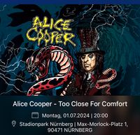 2 Golden Circle Tickets Alice Cooper 1.7.24 Nürnberg München - Milbertshofen - Am Hart Vorschau