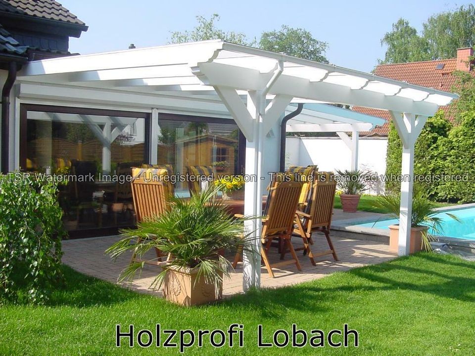 Terrassendach Carport Pergola Terrassenüberdach Holz Bausatz in Grevenbroich