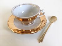 Royal KPM Bavaria Vintage Mokkatasse + Untertasse +Löffel gold Essen - Essen-Ruhrhalbinsel Vorschau