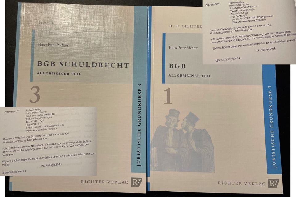 Richter Verlag BGB (Teil 1) und BGB Schuldrecht (Teil 3) in Düsseldorf