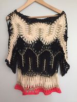 Boho häkel top Shirt Ibiza Ethno schwarz Creme pink Damentop Mode Nordrhein-Westfalen - Dinslaken Vorschau