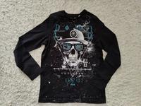 DWD Langarmshirt Gr. 146 / 152 schwarz Print Skull Berlin - Pankow Vorschau