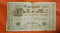 REICHSBANKNOTE BANKNOTE 1000 MARK Jahre 1910 grünen Stempel Berlin - Pankow Vorschau