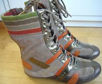 GEOX Stiefeletten Leder Mod.Liberty Beige Bronze Orange Grün,Gr37 Baden-Württemberg - Bammental Vorschau