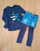 Gr 122/128 Shorts Blue Seven, Langarmshirt i Do, Leggins Topolino Nordrhein-Westfalen - Schwerte Vorschau