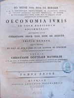 Buch Jura Oeconomia Iuris Christoph Heinrich Berger 1801 Latein Schleswig-Holstein - Schleswig Vorschau