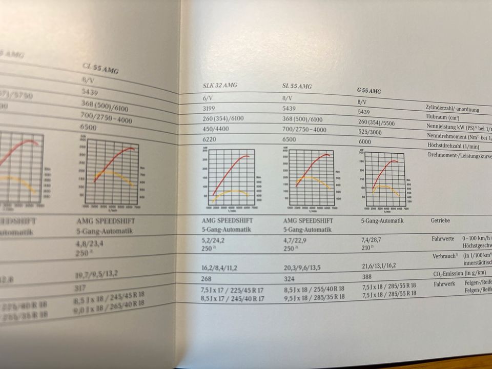 Mercedes AMG Prospekt 2002 C E S ML CLK CL SLK SL G top Zustand in Landshut