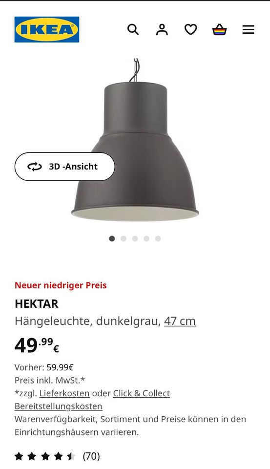 Ikea Hektar Lampe Leuchte Hängelampe in Krefeld